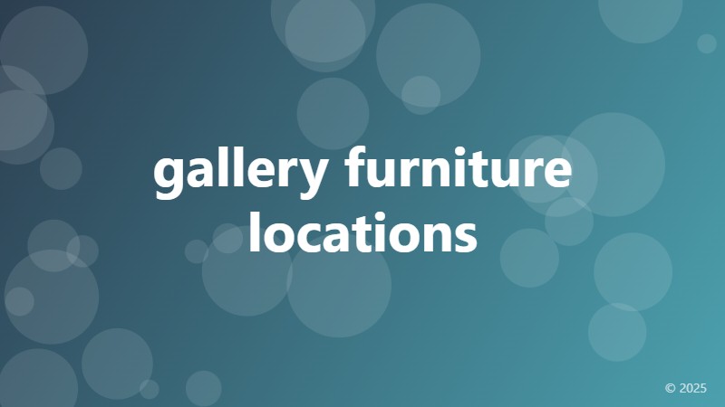 gallery furniture locations
