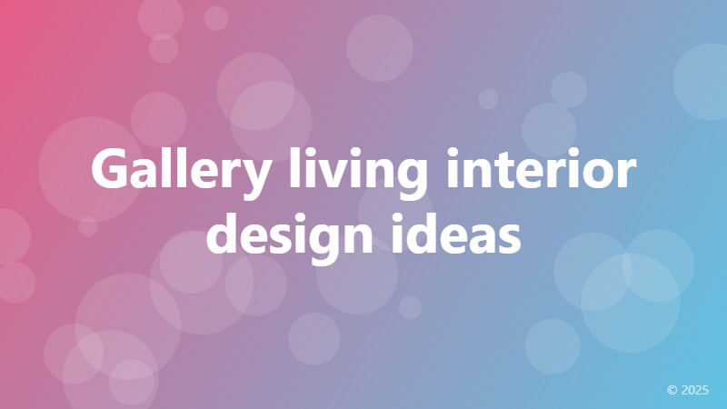 Gallery living interior design ideas