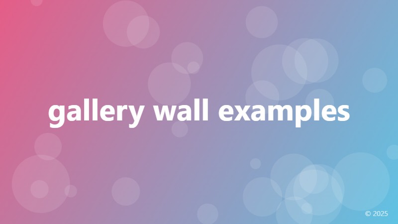 gallery wall examples