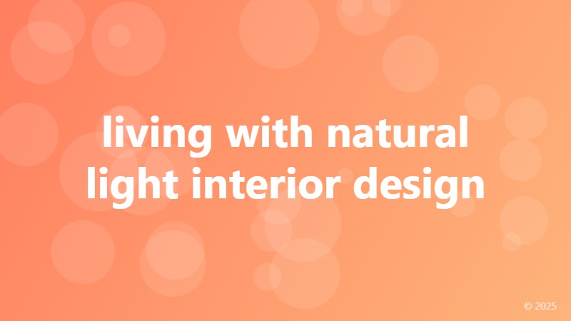 living with natural light interior design