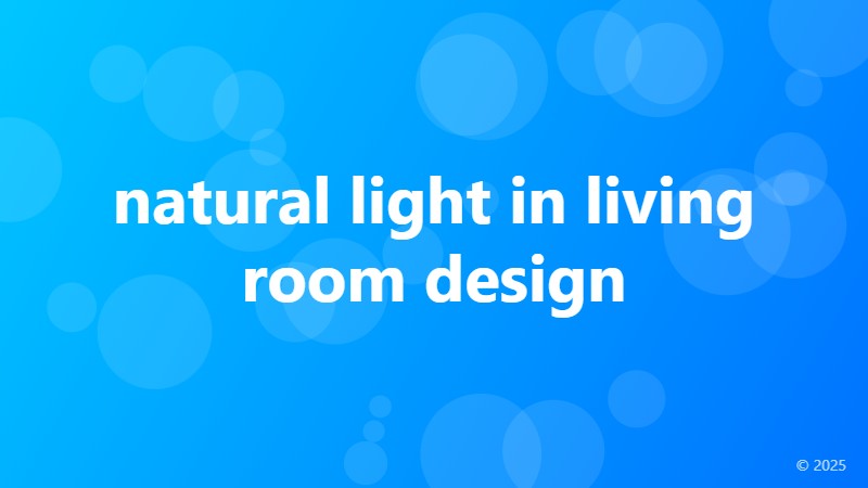 natural light in living room design