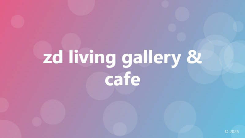 zd living gallery & cafe